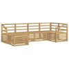 vidaXL Outdoor Sofa Set 6 pcs White Polyester