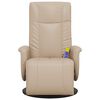 vidaXL Massage Recliner Chair with Footrest Cappuccino Faux Leather