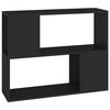 vidaXL TV Cabinet Black 80x24x63 cm Engineered Wood