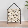 vidaXL Firewood Rack Black 60x25x90 cm Cold-rolled steel