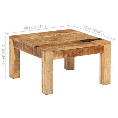 vidaXL Coffee Table 60x60x35 cm Solid Mango Wood