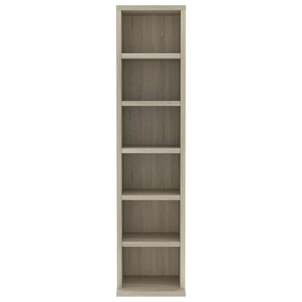 vidaXL CD Cabinet Sonoma Oak 21x20x88 cm Engineered Wood