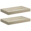 vidaXL Floating Wall Shelves 2 pcs Oak 40x23x3.8 cm MDF