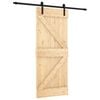 vidaXL Sliding Door 85 x 210 cm Solid Pine Wood (Untreated)