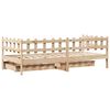 vidaXL Daybed with Drawers without Mattress 90x200 cm Solid Wood