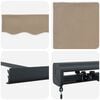 vidaXL Retractable Awning Beige 350 x 250 cm Fabric and Metal