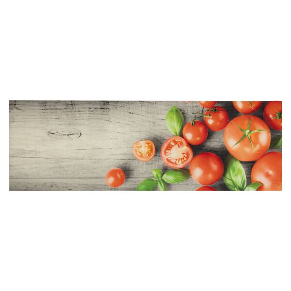 vidaXL Kitchen Rug Washable Tomatoes 60x180 cm Velvet