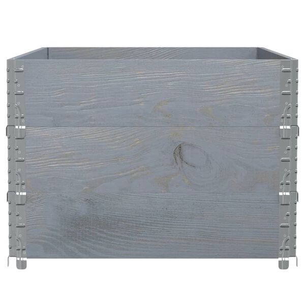vidaXL Garden Planter Grey 120x80 cm Solid Wood Pine