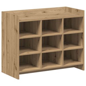 vidaXL Shoe Cabinet 85 x 39.5 x 70 cm Engineered Wood Artisan Oak