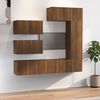 vidaXL 6 Piece TV Cabinet Set Brown Oak Engineered Wood