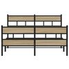 vidaXL Metal Bed Frame without Mattress Sonoma Oak 140x190 cm