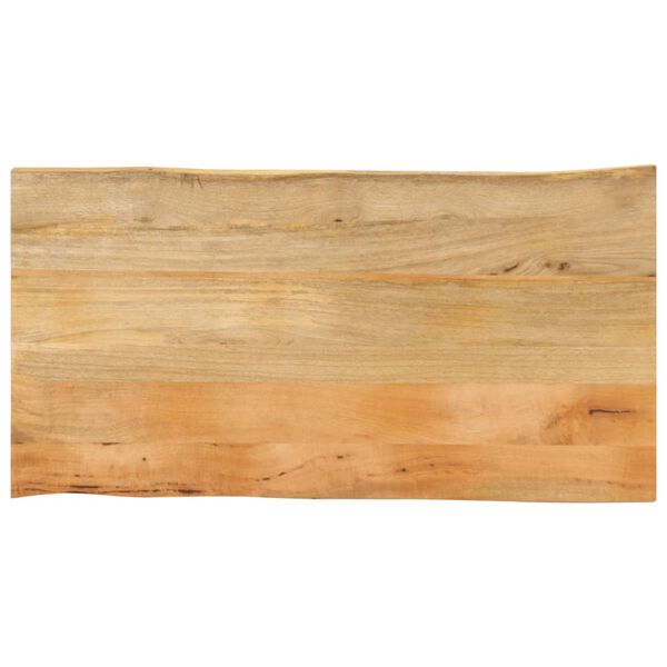 vidaXL Table Top 110x60x2.5 cm Live Edge Solid Wood Mango