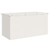 vidaXL Outdoor Storage Box White 100 x 50.5 x 50 cm Steel
