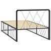 vidaXL Bed Frame without Mattress Black Metal 90x200 cm