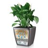 LECHUZA Table Planter QUADRO LS 21 ALL-IN-ONE Charcoal Metallic
