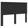 vidaXL Bed Frame with Headboard Black 160 x 200 cm Solid Pine Wood