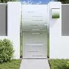 vidaXL Garden Gate with Lock Silver 96 x 200 cm Stainless Steel