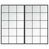vidaXL Wall Mirrors 2 pcs Black 100x60 cm Metal