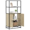 vidaXL Highboard Sonoma Oak 68x35x139 cm Engineered Wood and Metal