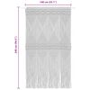 vidaXL Macrame Curtain Taupe 140x240 cm Cotton