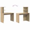 vidaXL Desk with Shelf Sonoma oak 102 x 50 x 124 cm Engineered wood