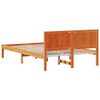 vidaXL Bed Frame Brown 135 x 190 cm Solid Pine wood