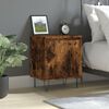 vidaXL Bedside Cabinet Smoked Oak 40x30x50 cm Engineered Wood