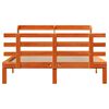 vidaXL Bed Frame with Headboard without Mattress Wax Brown 135x190 cm Double