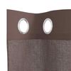 vidaXL Voile Curtains with Grommets 2 pcs Brown 140x140 cm