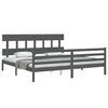 vidaXL Bed Frame without Mattress Grey 200x200 cm Solid Wood
