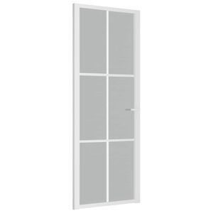 vidaXL Glass Door 76 x 201.5 cm Aluminium White and Frost