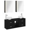 vidaXL Bathroom Cabinet Set 5 pcs Black Oak Engineered Wood