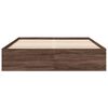 vidaXL Bed Frame without Mattress Brown Oak 160x200 cm