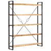 vidaXL 5-Tier Bookcase 140x30x180 cm Solid Mango Wood