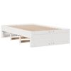 vidaXL Bookcase Bed without Mattress White 135x190 cm Double Solid Wood Pine