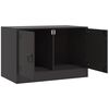 vidaXL TV Cabinet Black 67x39x44 cm Steel