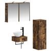 vidaXL Bathroom Cabinet Set 4 pcs Smoked Oak 43 x 16 x 62.5 cm