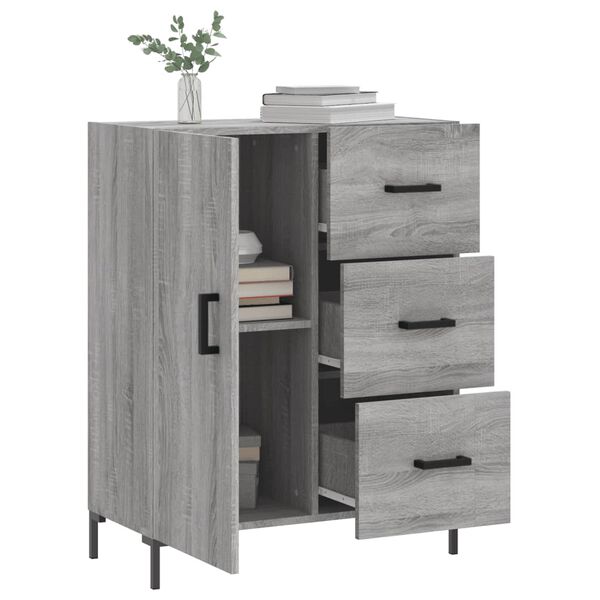 vidaXL Sideboard Grey Sonoma 69.5x34x90 cm Engineered Wood