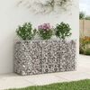 vidaXL Gabion Raised Bed Silver 150 x 50 x 80 cm Galvanised Steel