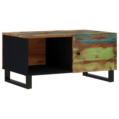 vidaXL Coffee Table 80x50x40 cm Solid Wood Reclaimed&Engineered Wood