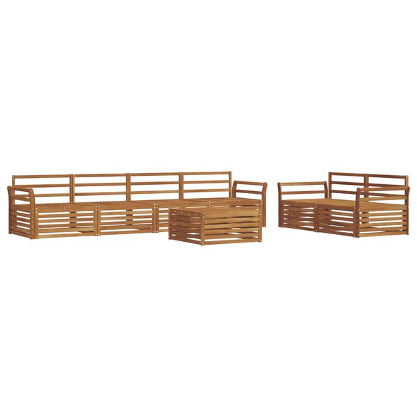 vidaXL Outdoor Sofa Set 7 pcs Natural Solid Acacia Wood