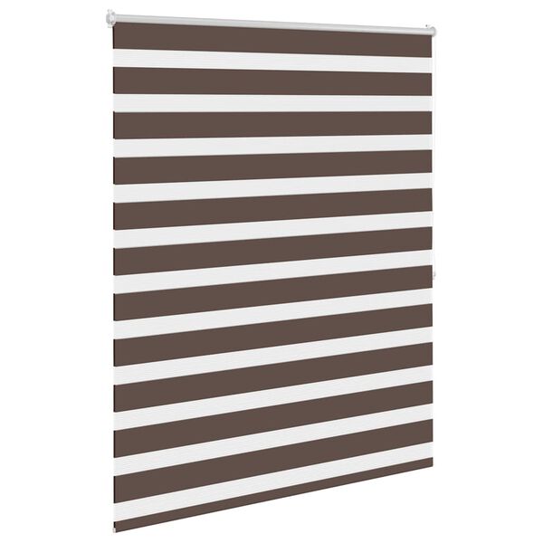vidaXL Zebra blind 120.9x175 cm Fabric Width 116.7 cm coffee