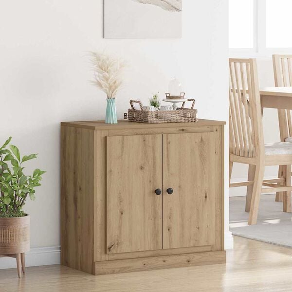 vidaXL Sideboard Artisan Oak 70 x 35.5 x 67.5 cm Engineered Wood