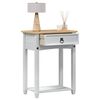 vidaXL Console table with Drawer White 55 x 35 x 73 cm Solid Pine Wood