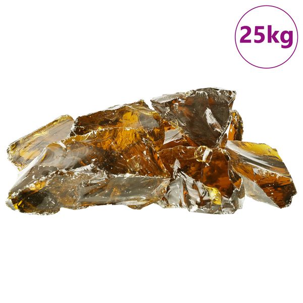 vidaXL Garden Stones Brown 12 cm Glass