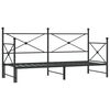 vidaXL Daybed with Trundle without Mattress Black 80x200 cm Steel