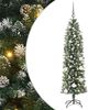 vidaXL Artificial Slim Christmas Tree Green and White 150 cm