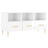 vidaXL TV Cabinet High Gloss White 102x36x50 cm Engineered Wood