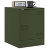 vidaXL Bedside Cabinets 2 pcs Olive Green 34.5x39x44 cm Steel