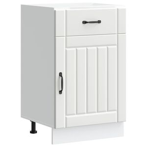 vidaXL Kitchen Base Cabinet Lucca White Engineered Wood